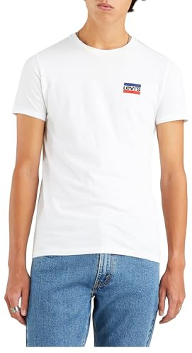Levi's Herren 2-Pack Crewneck Graphic Tee T-Shirt, Sportswear White/Dress Blues, XL