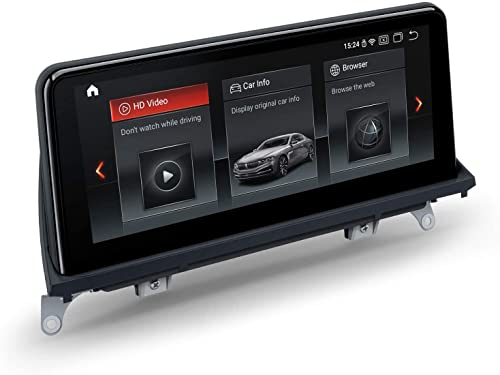 GABITECH 10.25 Zoll Android 11 Autoradio Quad Core Multimedia Player mit Antireflex-Touchscreen eingebaute CarPlay 4G WiFi USB Bluetooth FÜR BMW X5 E70/X6 E71 (CIC System 2+32GB)