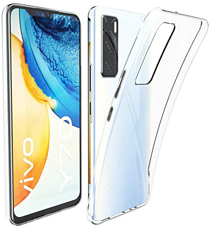 N NEWTOP Custodia Cover Compatibile con Vivo V20 SE / Y70, Morbido TPU CLEAR Gel Silicone Anti Graffio Trasparente Slim Sottile Flessibile Case Posteriore Protettiva