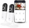 Garza Smart- Pack 2 Cámara IP Design WiFi de vigilancia Interior Inteligente, Alta resolución 720p HD, Sensor de Movimiento, visión Nocturna, Audio bidireccional, WiFi 2.4 GHz, Control Remoto por App