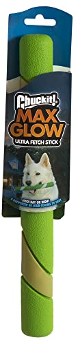 Chuckit! Max Glow Dog Toy Ultra Fetch Stick Dog Throw Toy for Interactive Play Glow in the Dark