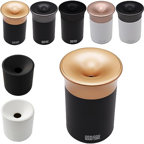 GC German Couture Stickbecher Auto-Aschenbecher kompatibel mit IQOS ILUMA PRIME TEREA Sticks u. Heets-Sticks + Glo Hyper Pro Air neo-Sticks Zubehör u. für PLOOM, schwarz/gold