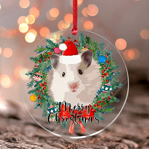 Tier Woodland Babys erstes Ornament Andenken Bauernhof Tier Niedlich Haustier Runde Weihnachtsbaum Ornament Hundeliebhaber Geschenke Acryl Benutzerdefinierte Weihnachtskugel für Weihnachten Festliche