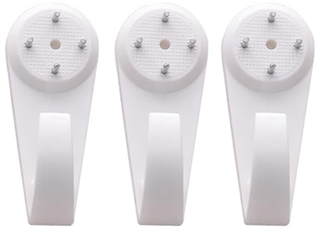 QUUPY 20 Stück Beton-Wandhaken, Bilderaufhänger für Hardwall-Haken, Album, Hochzeit, Foto, Kunst, Uhren, Trockenbau-Aufhängeset