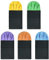 PF-H-3 Einstecktücher für Herren, vorgefaltet, Seide, für Business, formelle Anlässe, Anzüge, Smoking, 5 Stück, Gepunktet: Gold, Grün, Lila, Orange, Blau, Einheitsgröße