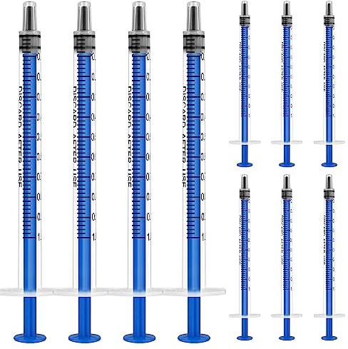 OFFCUP Kunststoff Spritze, 10 Stück Einwegspritzen 1ml, Futterspritze, Plastiktube, für Kleine Haustierfütterung Motoröl oder Bremsflüssigkeit [Nicht medizinische Verwendung]
