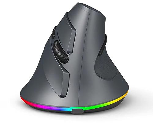 Souris de jeu sans fil, souris de jeu wirel verticale Souris programmable Connione wirel 2,4G + BT design ergonomique