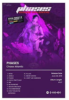 Azizat Chase Atlantic Poster Phasen Album Cover Poster Leinwand Poster Wandkunst Dekor Druck Bild Gemälde für Wohnzimmer Schlafzimmer Dekoration 30 x 45 cm