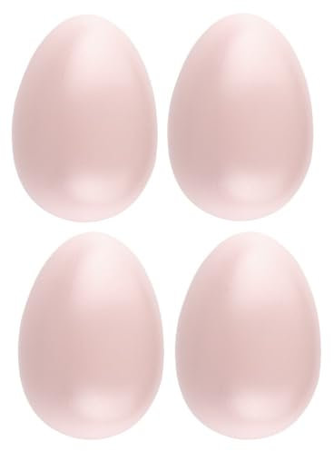 Ideen mit Herz Deko-Eier | Oster-Nest | Frühjahrs-Dekoration | mit Loch zur Aufhängung | Bastelidee | DIY | Ø 5,5 cm | 8 cm hoch (pastellrosa)