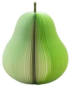 Grüne Birne, 1Stk Memo Notes 3D Fruit Shape, 1Pcs Cute DIY Non-Sticky Memo Pads, Memo Aufkleber Writing Scrap Book Aufkleber, Cute Colorful Fruit Stationery