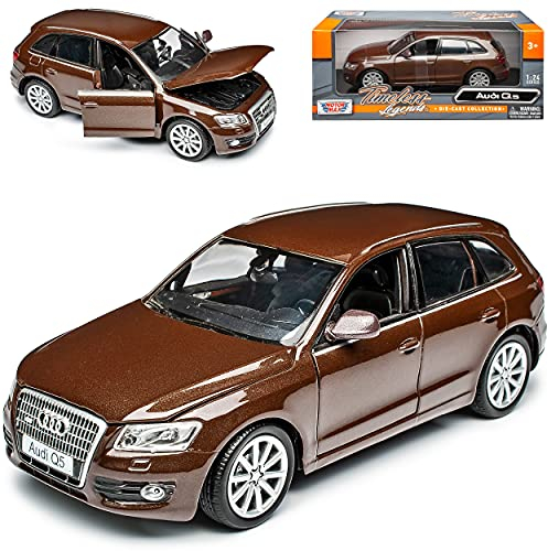 Motormax A*u*d*i Q5 SUV Braun Ab 2008 1/24 Modell Auto mit individiuellem Wunschkennzeichen