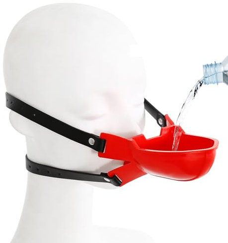 Mundknebel für Frauen Knebel Mund Extrem Bondage mit Trichter Mund Mund Plug Gag Urinal Piss Trichter BDSM Piss Trichter Mouth Mundknebel Oralsex Gag Einstellbar Mundknebel Harness Set