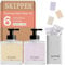 Tirtyl Skipper Hand Wash Duo Kit Glass - 2 Glass Foaming Dispensers + 6 Tablet Refills (6x 250ml bottles of soap) + 1 Storage Tin - Variety Fragrances