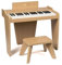 ZIPPY MAT Teclado de piano para niños, piano digital de 37 teclas para niños, juguete de instrumentos de aprendizaje de música, piano de madera para 3 + niñas y niños (Roble Basic)