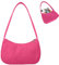 YHUIKXIN Schultertasche Damen Kleine Tasche Umhängetasche Vintage Handtasche Teenager Mädchen Shoulder Bag Frau Mini Bag für Frauen Dating Reisen Party (Rosarot)