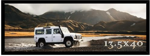 Picrit Cadre photo panoramique pour montage mural - Noir - 34,3 x 101,6 cm