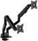 Pixio PS1D Wave Black Dual Monitor Arm Stand Desk Mount - Fits up to 32 inches Monitors and up to 19.8lbs. VESA Compatibility and Integrated Cable Management