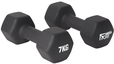Mirafit Soft Touch Mini Hex Dumbbells - Choice of Size