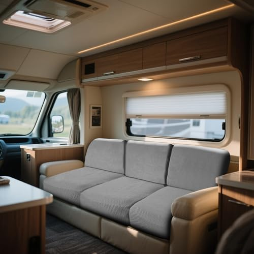 WEJOY Bezüge Für Wohnwagenpolster Jacquard, rutschfeste Wohnmobil Sitzbezüge, Sofa Sitzkissenbezug Für Schonbezug Wohnwagen Polster