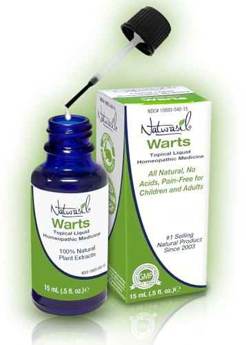 Naturasil Wart Remover for Kids & Adults | Plant-Based Topical Formula with Thuja, Tea Tree & Castor Oil | Gentle, Painless, No Iodine | 15mL
