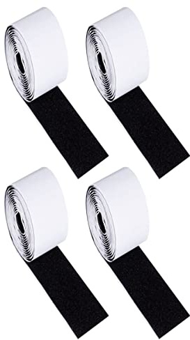 OSALADI 4 Rollen Hängendes Pedalboard Klebeband Selbstklebendes Montageband für Gitarreneffekte Hook Loop Teiliges