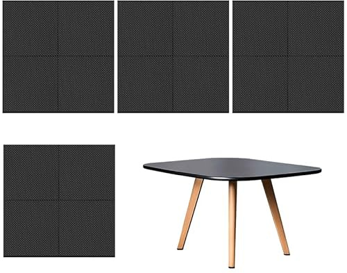 Non-Slip Furniture Pads, Rubber Feet for Furniture, Felt Floor Protectors, Self-Adhesive 90 x 90 x 4 mm Pads, 16 Pack, Stops Sliding, Protects Hardwood, Laminate, Vinyl, Tile, Rubber Furniture Pads