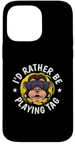 VR Gaming Laser Tag Gamer Funny I'd Rather Be Playing Tag Hülle für iPhone 14 Pro Max