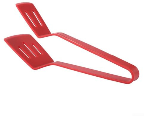 Pince de cuisine en acier inoxydable recouverte de silicone fiable pour barbecue et cuisine avec style (rouge)