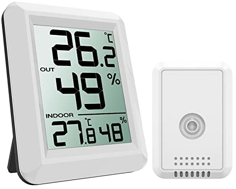 ORIA Termometro Igrometro Digitale Interno Esterno, Misuratore di Umidità e Temperatura Wireless, Termoigrometro Professionale con Sensore, 100m Range, 60S Auto Refresh per Casa, Ufficio, Serra
