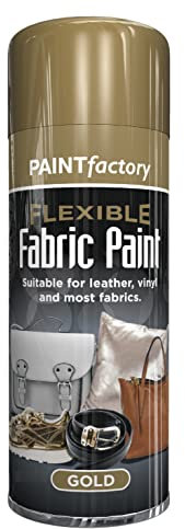Flexible Fabric Spray Paint Gold 200ml for Leather Vinyl and Fabric