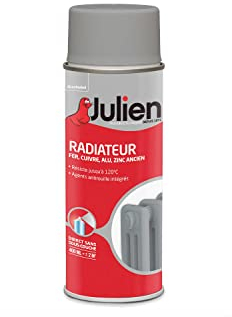 Julien Peinture Aérosol pour Radiateur en Phase Aqueuse - Titanium Satin - 400ml