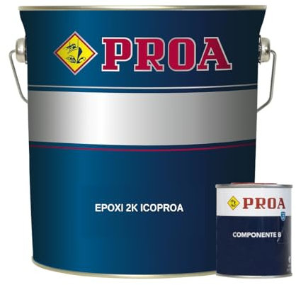 ESMALTE EPOXI ICOPROA 2 COMPONENTES. Amarillo RAL 1023. 0,750KG+0,300KG. Maxima resistencia en suelos y paredes.