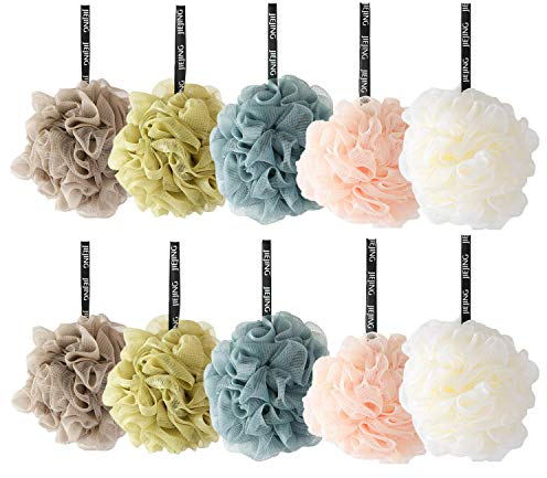 Bekith Lot de 10 Fleur de Douche Éponge Fleur de Bain