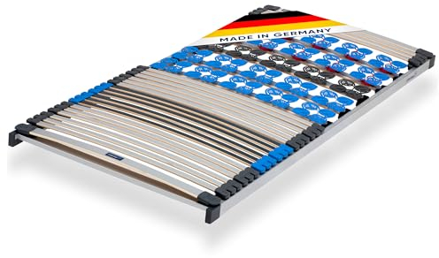 CubeSleep 7-Zonen Lattenrost Plus NV Tellerfeder/Federleisten 80x200 cm | Nicht verstellbar - starr | fertig montiert | Made In Germany | GS Zertifiziert – geprüfte Sicherheit