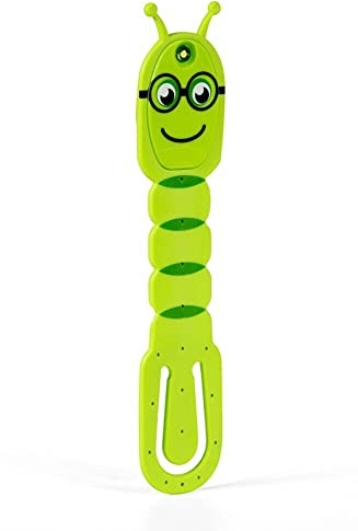 Flexilight Pals Leselicht (Bookworm) - grün - 2 in 1 Leselampe & Lesezeichen - LED Leselicht - Geschenk für Leser, Buchliebhaber - Deutsche Ausgabe: Superleicht und voll flexibel