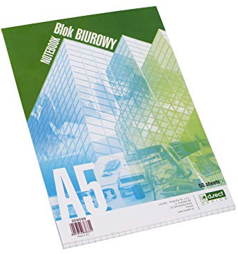 D.RECT 009599 Briefblock | karierter Schreibblock | 70 g/m² | A5 | 50 Blatt