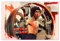 H165 Wandtattoo, Motiv: Bruce Lee Karate-Kampf, 93 x 62 cm