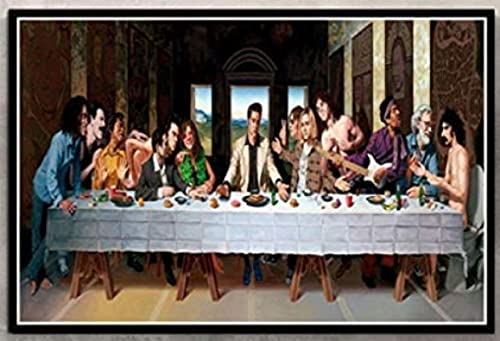 JYSHC Puzzle 1000 Teile Holz Montage Bild Rockstar Das Letzte Abendmahl Poster Spiele Für Erwachsene Lernspielzeug Fe690Jw