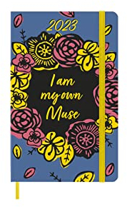 Moleskine Wochenplaner 2023, 12-monatiger Kalender, Limitierte Edition Frida Kahlo, Wochenplaner mit Hardcover und Elastikverschluss, Großformat 13 x 21 cm, Farbe Blau