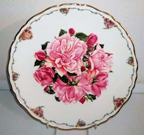 Sammelteller / Royal Albert / Albertine Rose by Sara Anne Schofield / Ø ca. 21 cm / Weihnachten / Blumenteller / Blumen / 1990