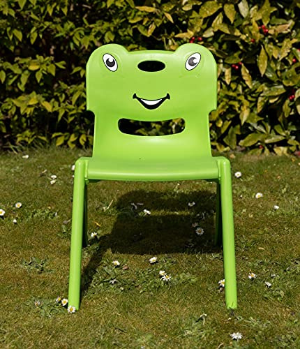 Plastic Kids Chairs Indoor Outdoor Garden Stackable Toddler Children Chair (Green)