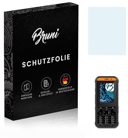 Bruni Schutzfolie kompatibel mit ecom Ex-Handy 10 Folie, glasklare Displayschutzfolie (2X)