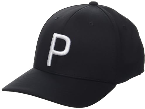 PUMA Golf P Cap für Herren, Black-White Glow, Einheitsgröße