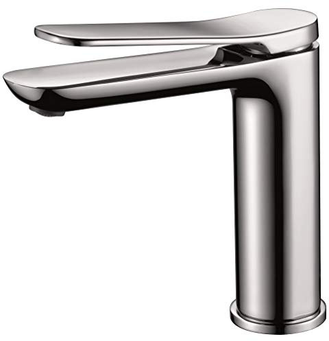 Mice - Grifo monomando de lavabo, Grifería de baño con caño corto Color Cromado - BDR031-1