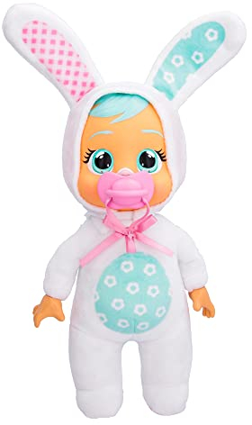 Bebés Llorones Tiny Cuddles Conejito Honey, Muñeca Suave y Blanda 25cm, Llora Lagrimas de Verdad, Incluye Pijama Conejito Blanco, Juguete para niños y niñas +18 meses