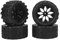 RC-Car-Räder und -Reifen, 1/10 Remote Control Car Rubber Tires Replacement, für Traxxas, Stamped, Rustler, Arrma, Losi, Hongnor, 4PCS