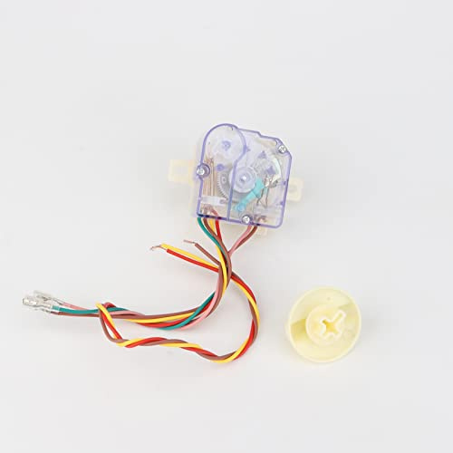 LGEGE Washing Machine Timer Switch with Universal Knob for Semi-Automatic Double-Cylinder Washing Machine, 6-Wire 180Degree Replacement Accessories