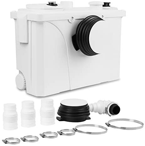 Daromigo Hebeanlage Schmutzwasserpumpe, 700W Fäkalienpumpe Schmutzwasserpumpen, 190L/min Kleinhebeanlage, Leise Schmutzwasser Abwasser Fäkalien Pumpe Haushaltspumpe für WC Waschmaschine Waschbecken