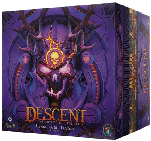 Fantasy Flight Games Descent: Krieg des Verräters | Erweiterung | Kooperatives Abenteuerspiel für Erwachsene und Jugendliche | ab 14 Jahren | 1 bis 4 Spieler | 3-4 Stunden pro Spiel | Spanisch