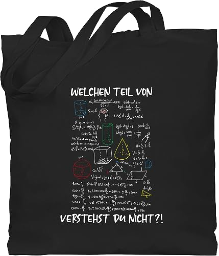 Baumwolltasche - Lehrer - Taschen - Welchen Teil von Mathe Physik Rechnen verstehst du nicht I Geschenk Mathelehrer I Mathelehrerin - Unisize - Schwarz - physiker tasche lehrer-tasche teacher math